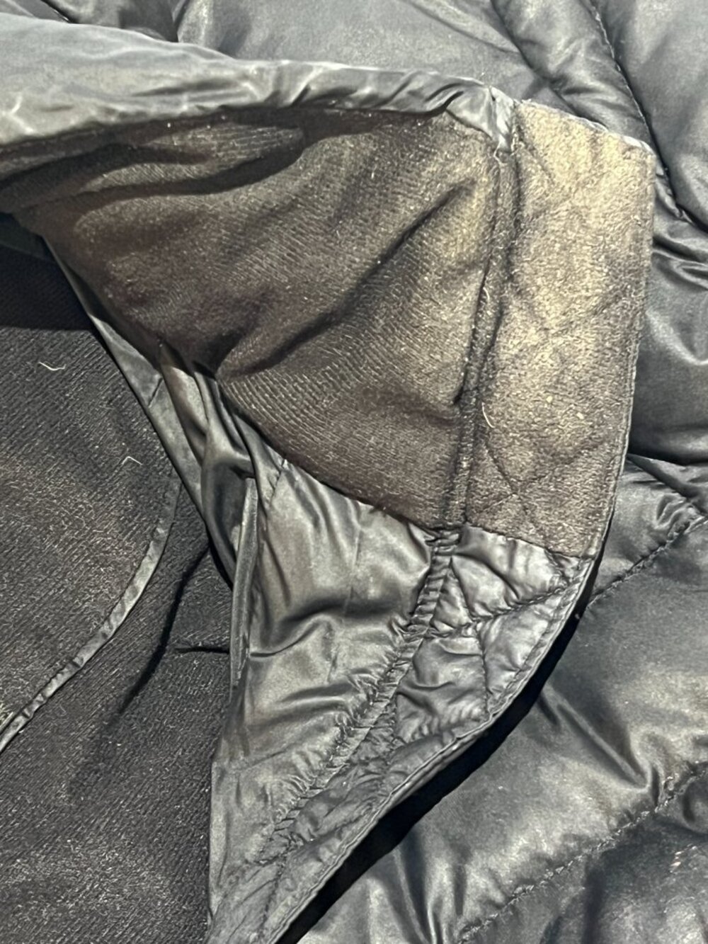 Lululemon Black Long Quilted Puffer Coat Hooded Zip Pockets Women's Size 8 - Picture 10 of 11